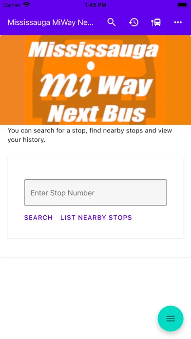 Mississauga MiWay Next Bus سکرین شاٹس