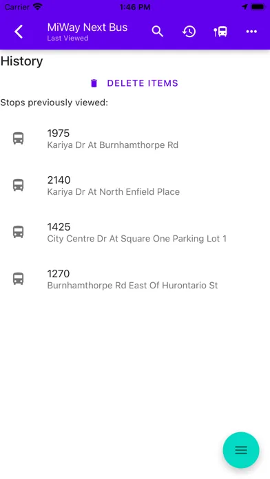 Mississauga MiWay Next Bus سکرین شاٹس
