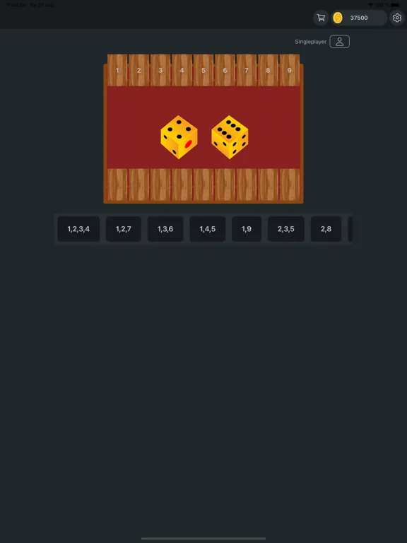 Shut the Box - Board Game iPad  Screenshots