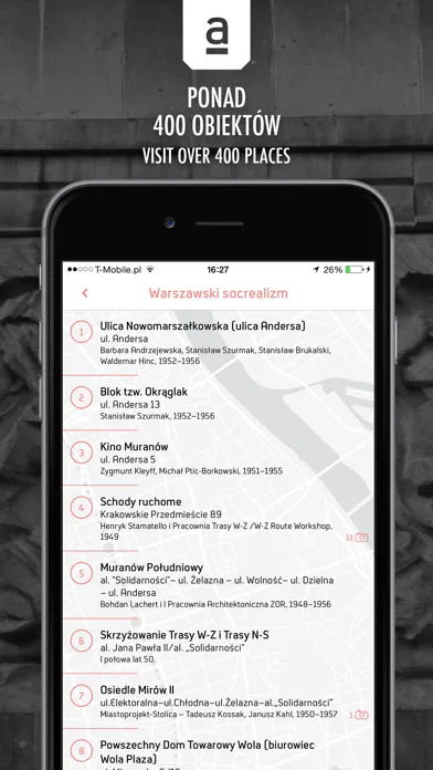 Archimapa - przewodnik po warszawskiej architekturze //  Archimap - mobile guide to the architecture of Warsaw سکرین شاٹس