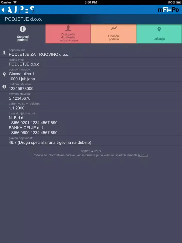 Tangkapan skrin mFi=Po AJPES iPad 