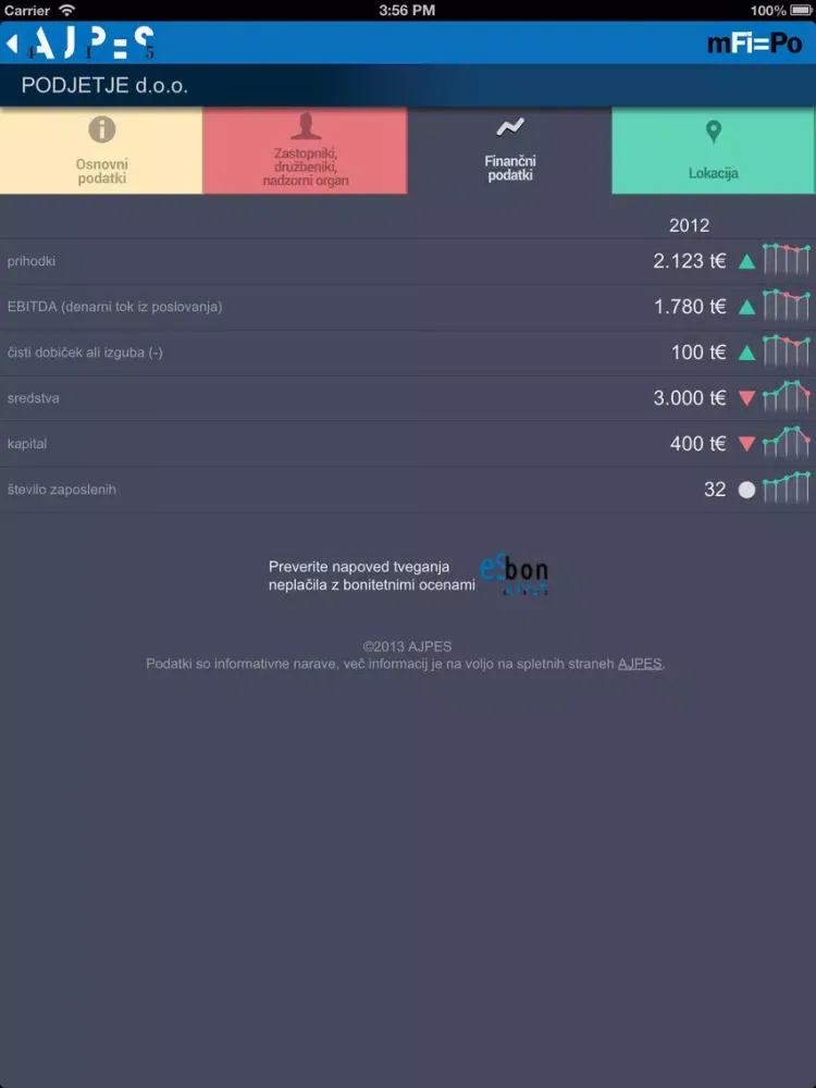 Tangkapan skrin mFi=Po AJPES iPad 