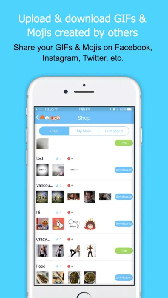 Tangkapan layar Moji DIY-Personal GIF & Moji Maker
