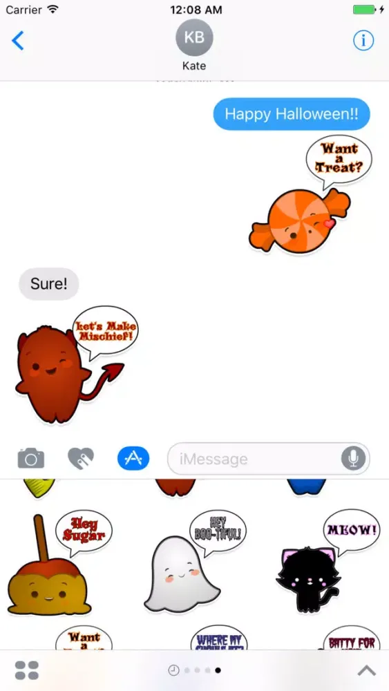 Captures d'écran de HalloweenMoji Stickers by Mojiberry