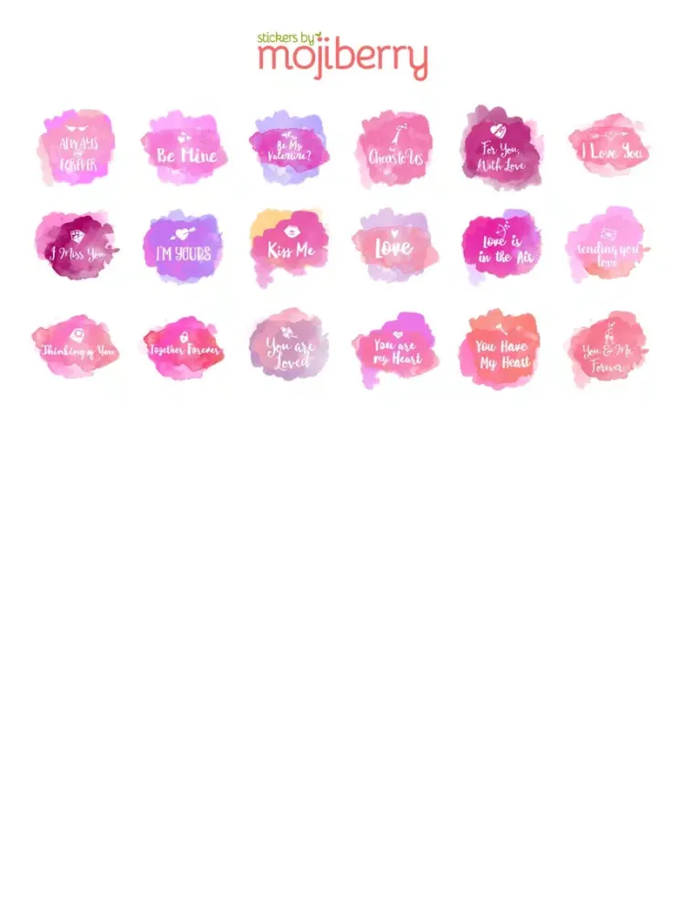 Captures d'écran de Love Watercolors by Mojiberry iPad 