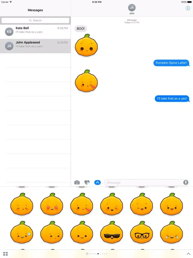 PumpkinMoji iPad  Screenshots