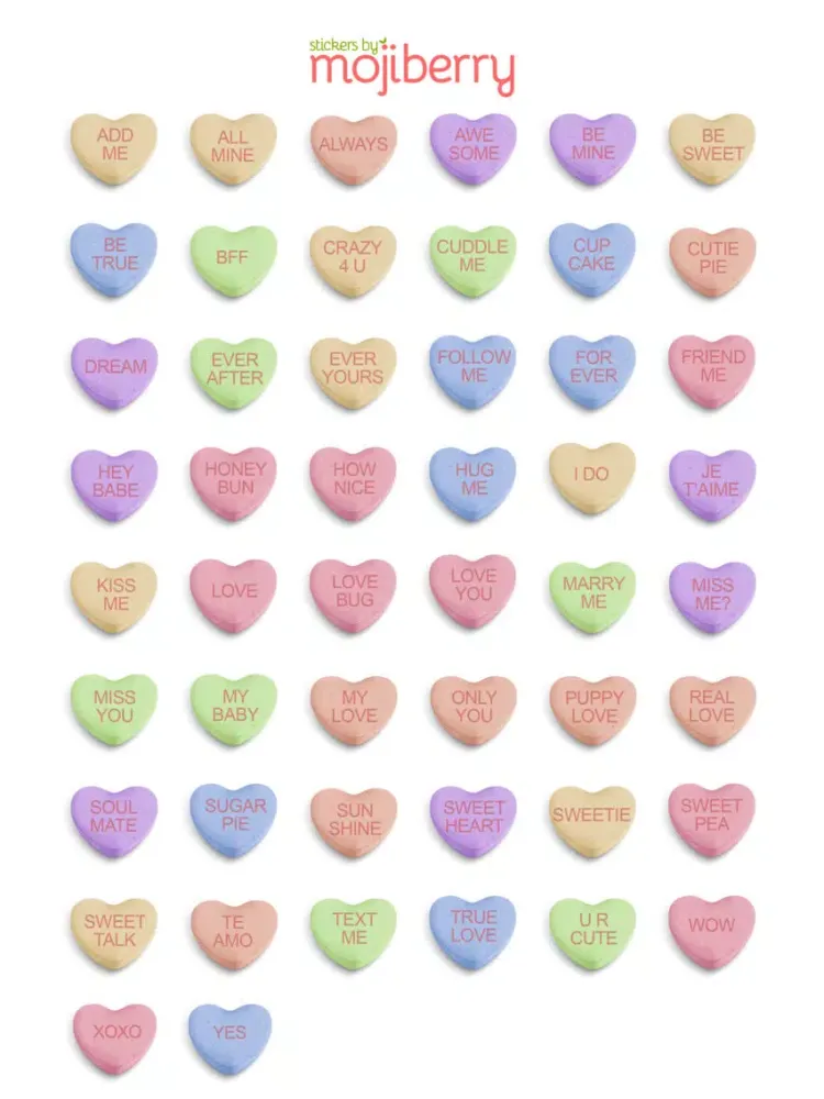 Tangkapan skrin Sweet Hearts by Mojiberry iPad 