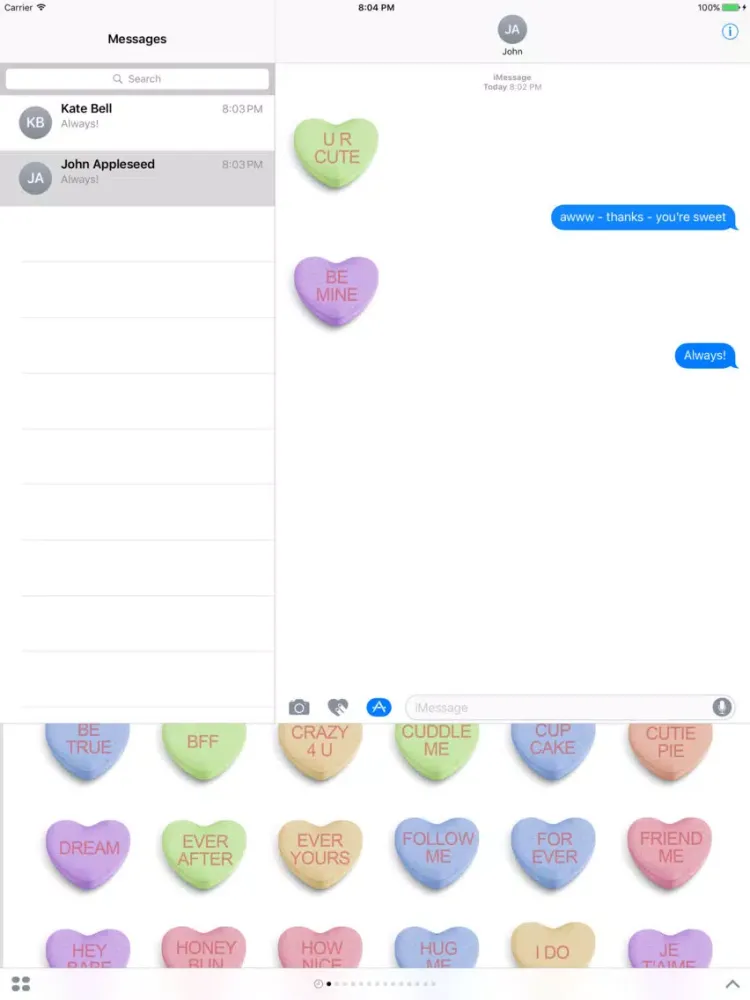 Tangkapan skrin Sweet Hearts by Mojiberry iPad 