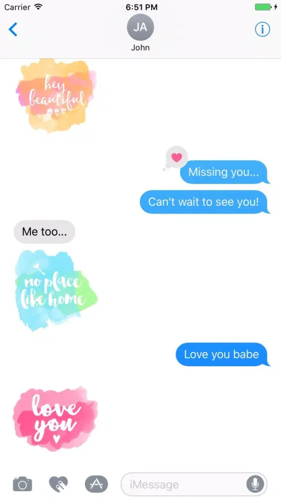 Watercolor Stickers by Mojiberry Ekran Görüntüleri