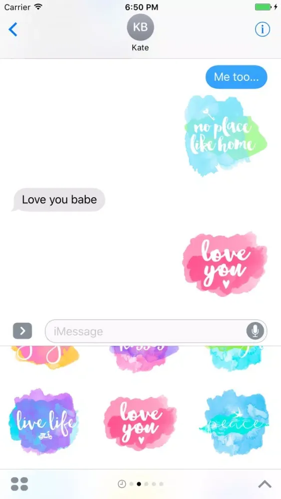 Watercolor Stickers by Mojiberry Ekran Görüntüleri