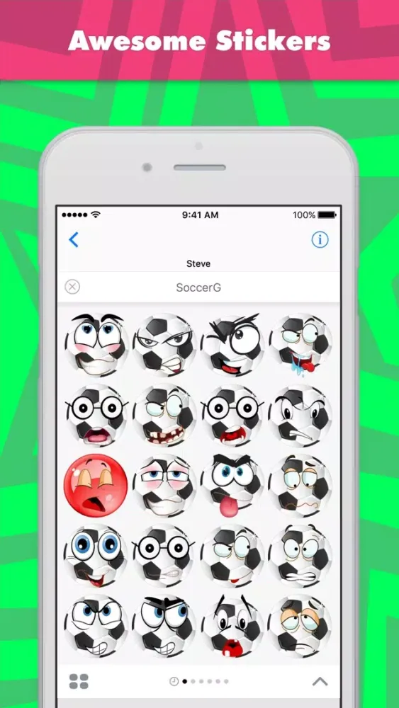 SoccerG stickers by Steve سکرین شاٹس