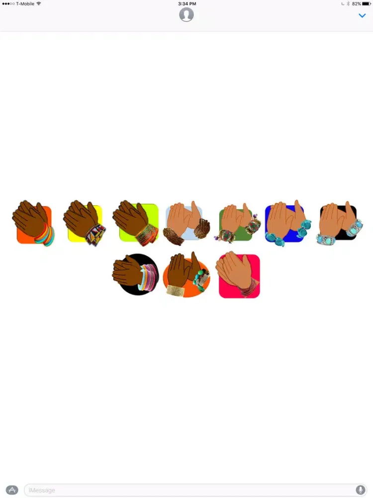Captures d'écran de Blinging Hands stickers for iMessage iPad 