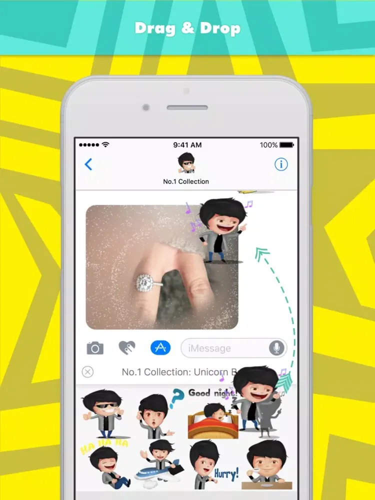 No.1 Collection: Unicorn Boy! stickers iPad 应用截图
