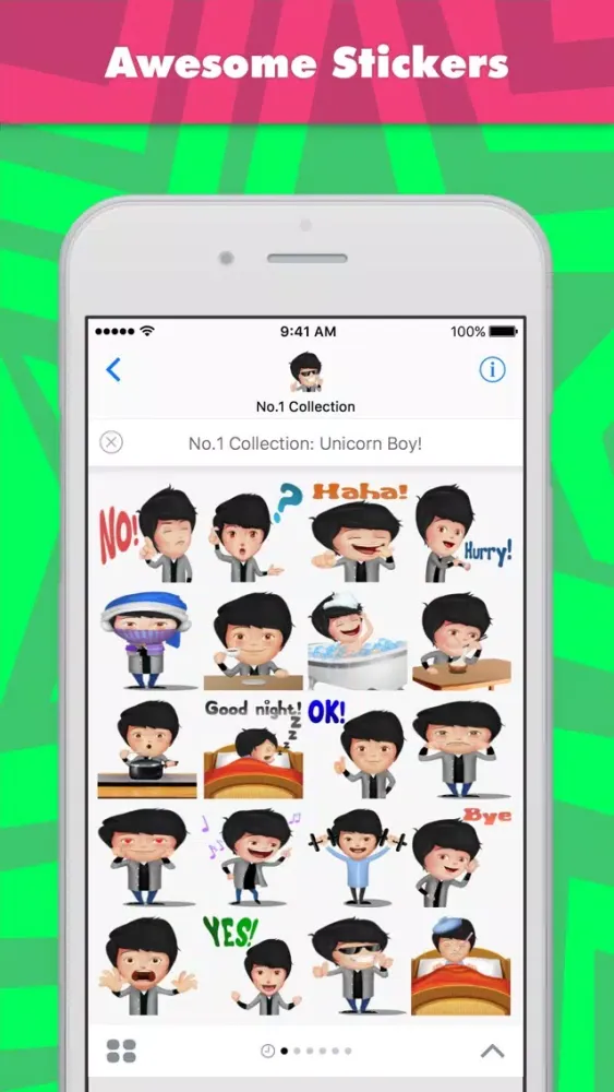 No.1 Collection: Unicorn Boy! stickers应用截图
