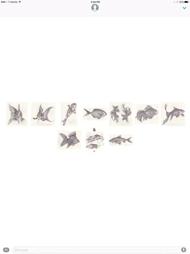 Скриншоты Fish Series stickers by Ballpointpen Illustrator iPad 