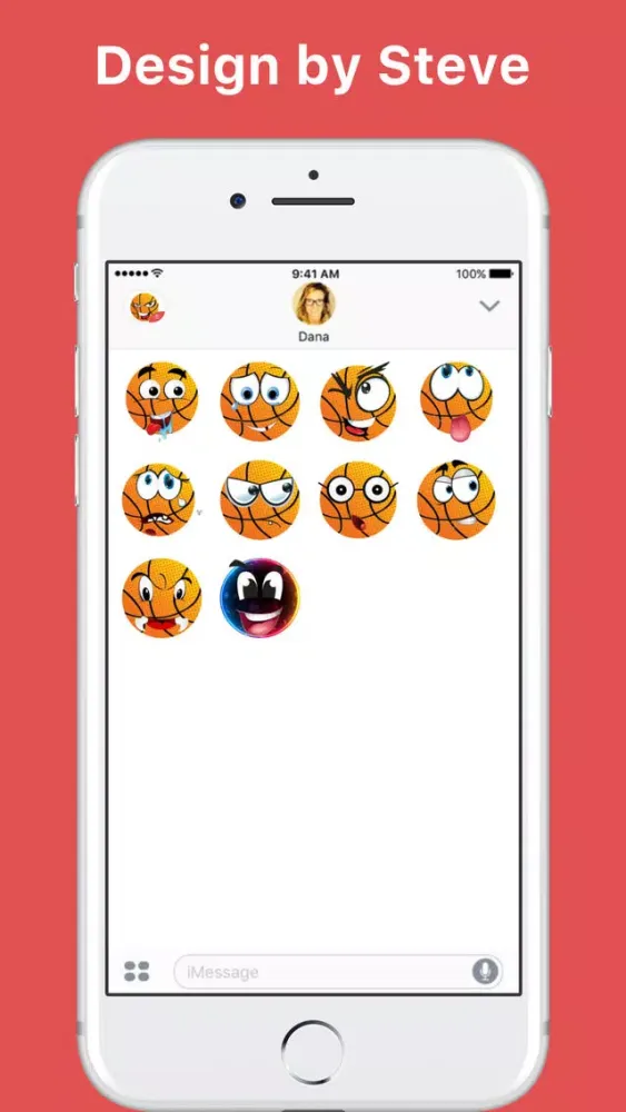 ภาพหน้าจอของ B-Boji stickers by Steve
