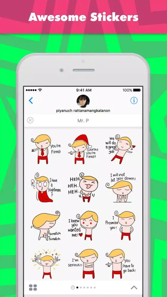 Mr. P stickers by piyanuch rattanamangkalanon Ekran Görüntüleri