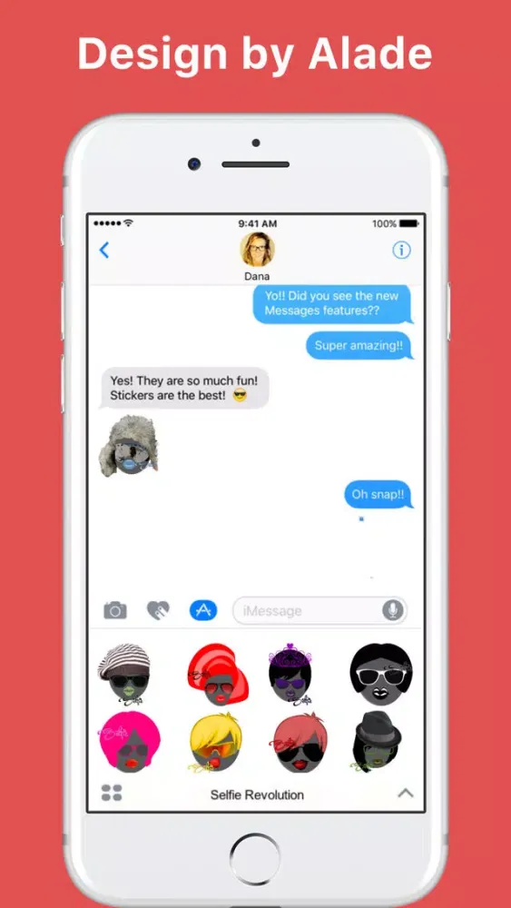 Selfie Revolution stickers by Alade Expressions应用截图