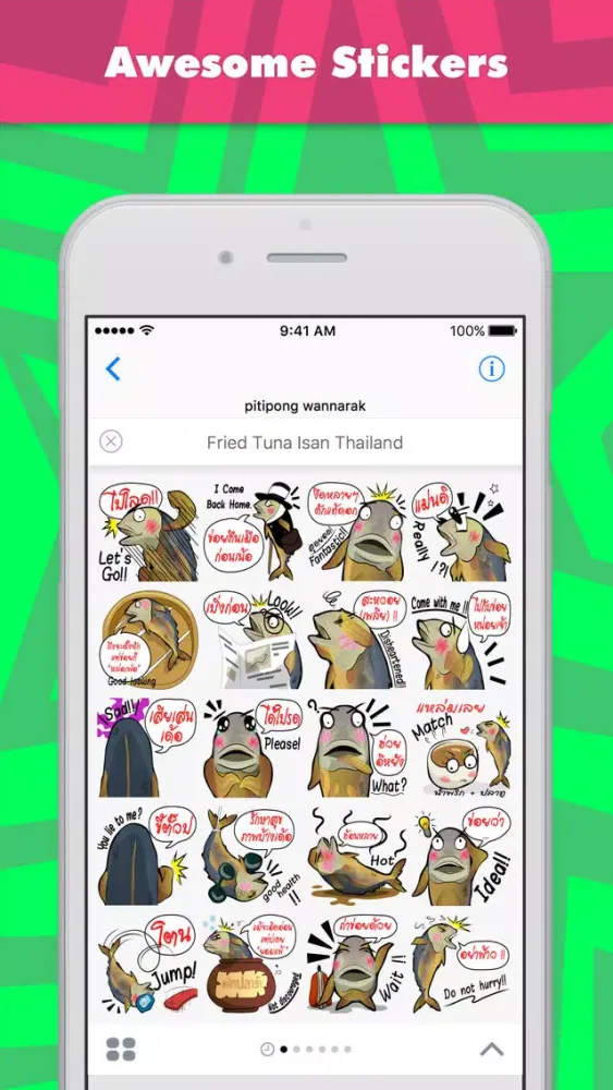 Fried Tuna Isan Thailand stickers by wpitipong 스크린샷