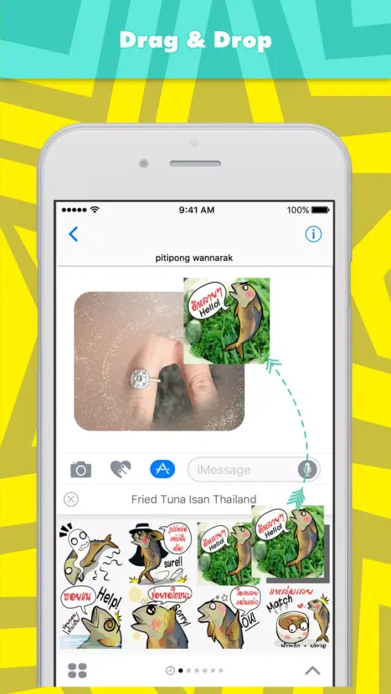 Fried Tuna Isan Thailand stickers by wpitipong 스크린샷