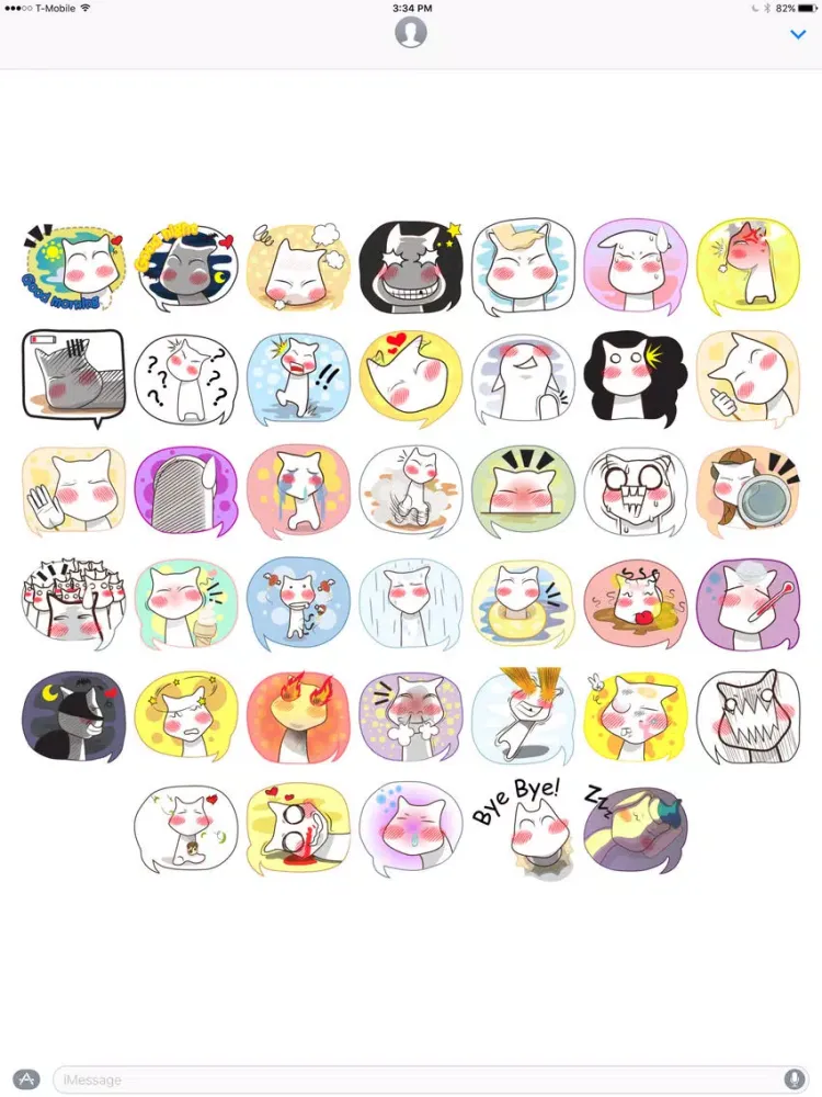 Ảnh chụp màn hình của Cat Or Dog stickers by wpitipong iPad 