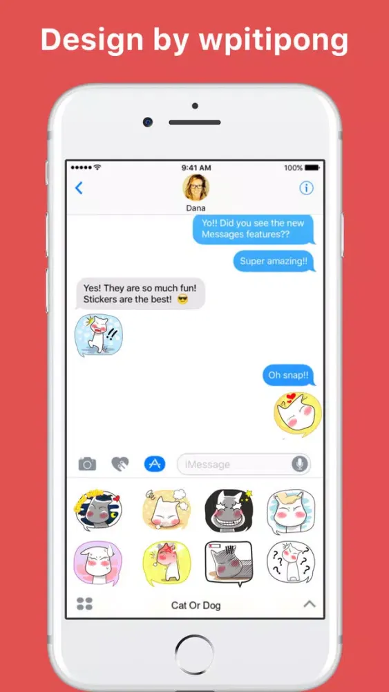 Ảnh chụp màn hình của Cat Or Dog stickers by wpitipong