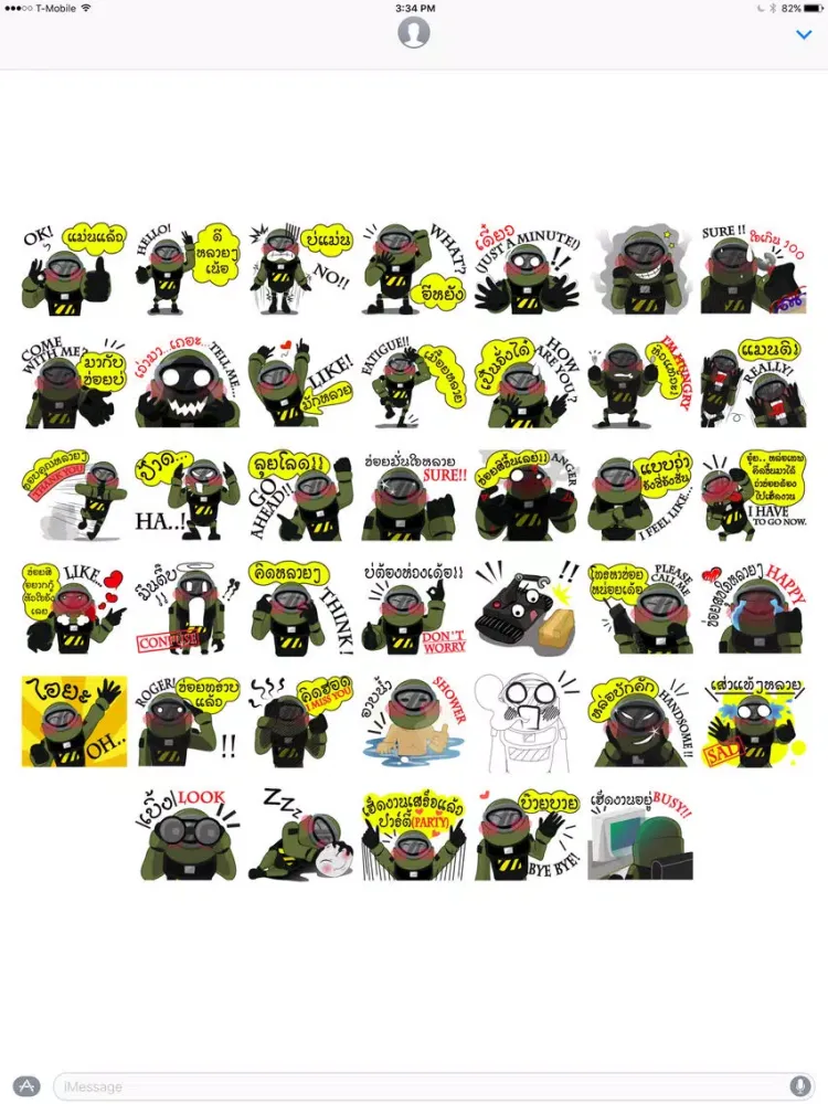 Cartoon Isan Thailand stickers by wpitipong iPad 应用截图