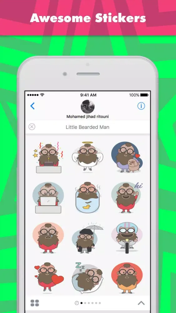 Captures d'écran de Little Bearded Man stickers by joyd ritouni