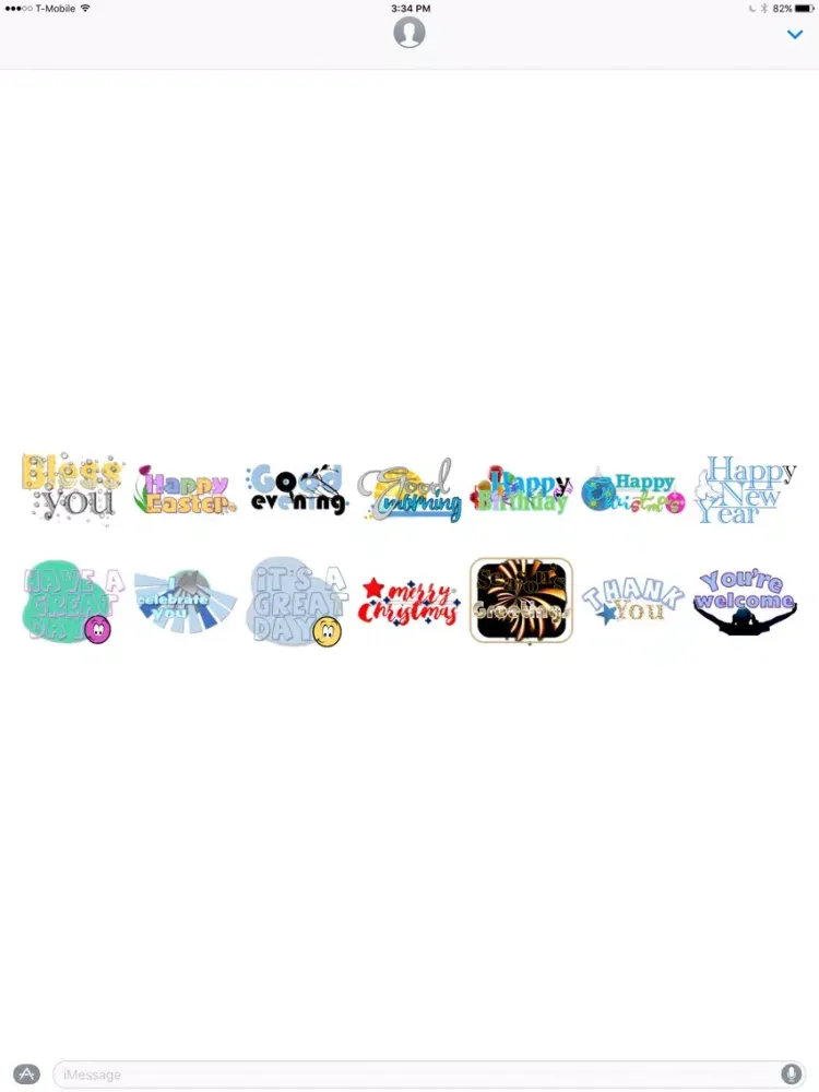 Greetings And Sayings stickers for iMessage iPad 應用截圖