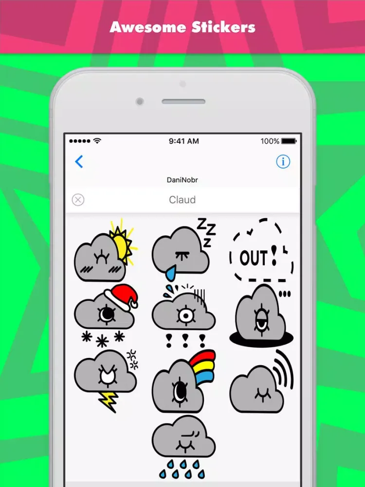 Claud stickers by DaniNobr iPad  스크린샷