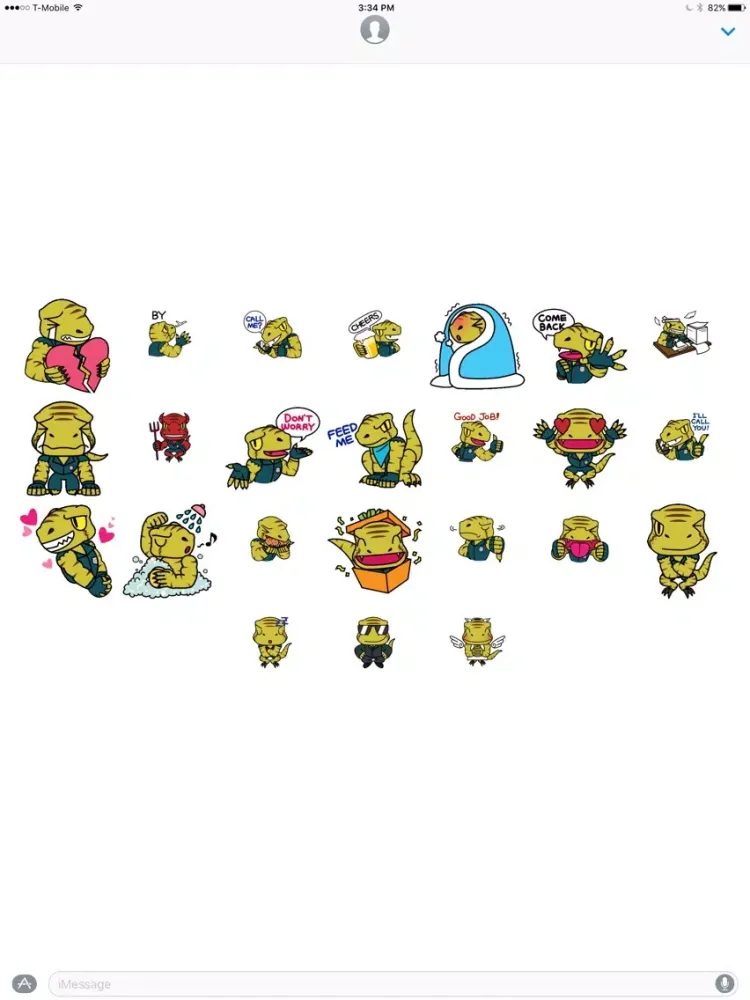 Raptor Cop Animated stickers by Beardownize iPad  Ekran Görüntüleri