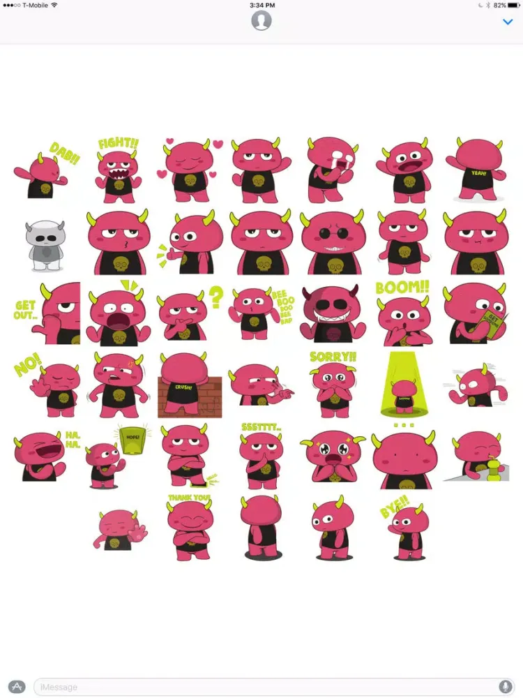 ภาพหน้าจอของ Kimbo stickers by Rizki Denjaka iPad 