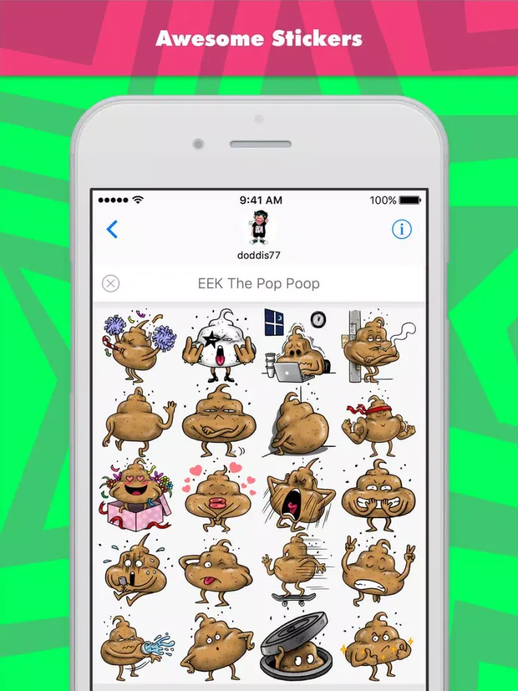 EEK The Pop Poop stickers by doddis77 iPad  স্ক্রিনশট