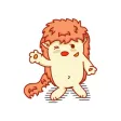 Puffy - A Furry Creature stickers by caroline G Puffy - A Furry Creature stickers by caroline G