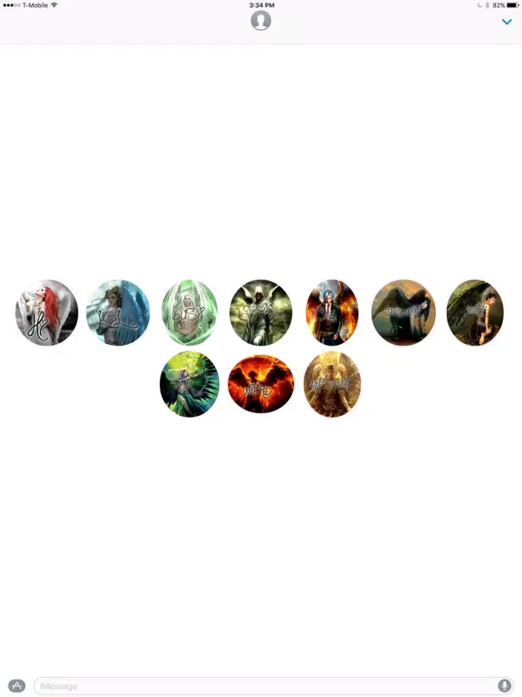 صور Angel stickers by NitroX for iMessage iPad 