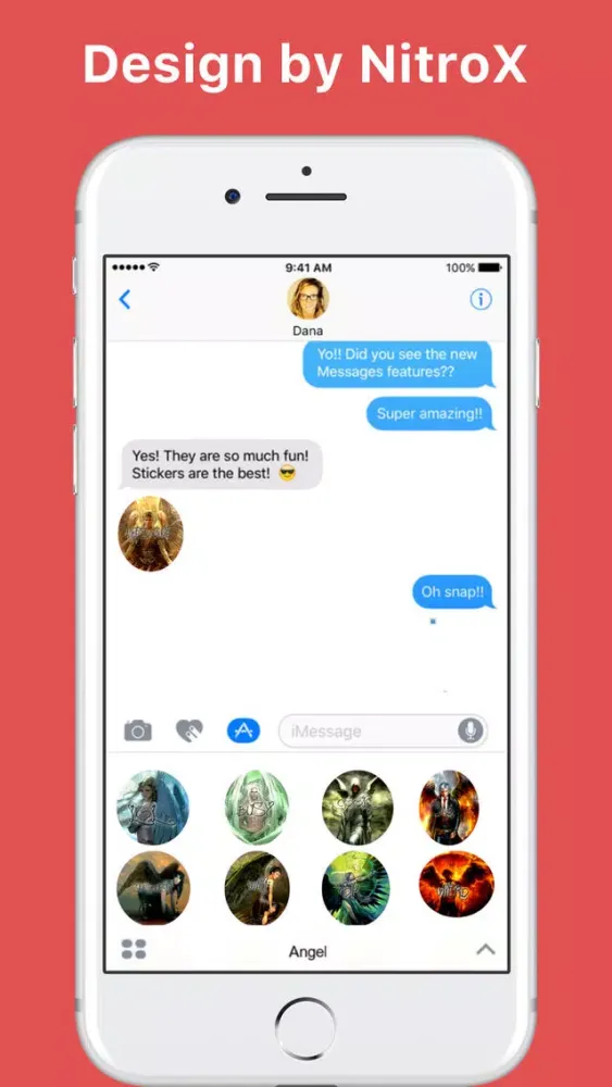 صور Angel stickers by NitroX for iMessage