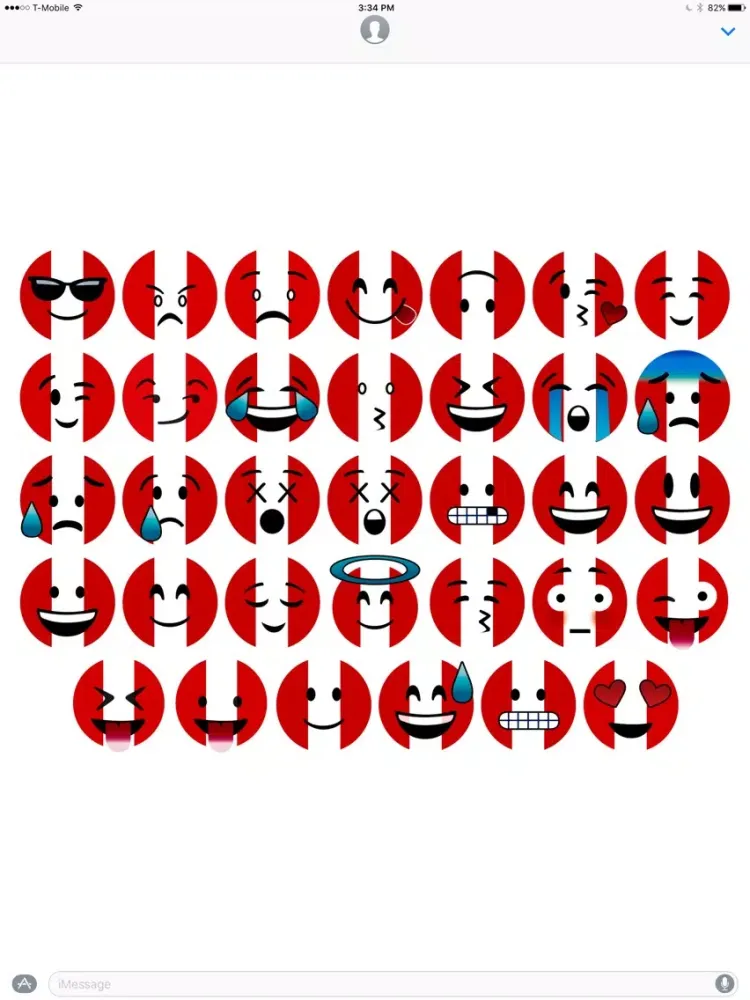 Zrzuty ekranu Canadian Emoji stickers by b143 for iMessage iPad 