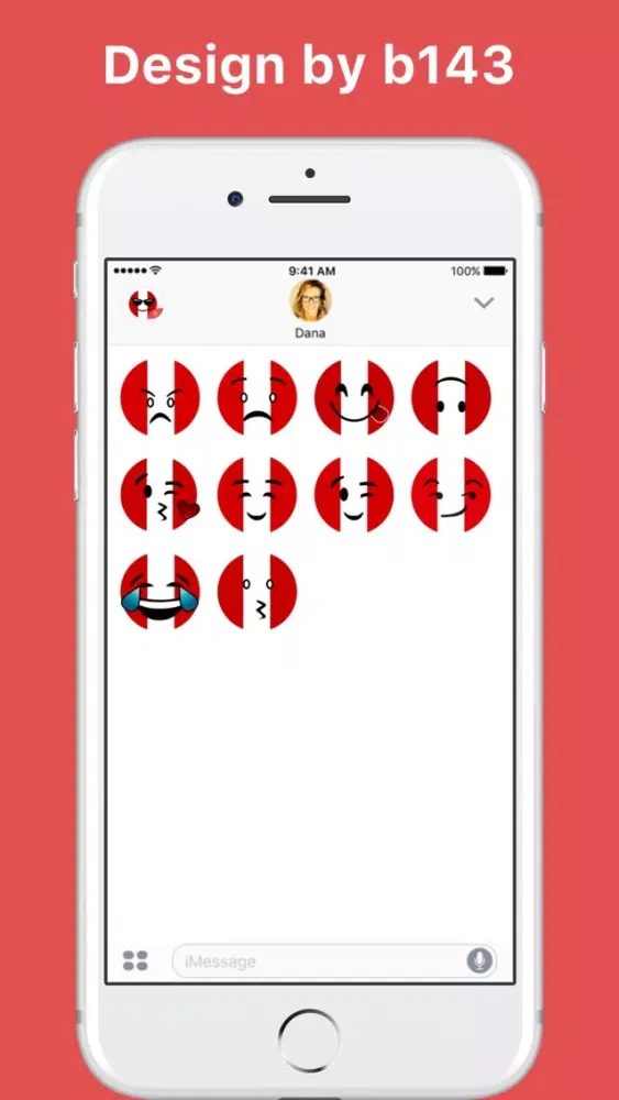 Zrzuty ekranu Canadian Emoji stickers by b143 for iMessage