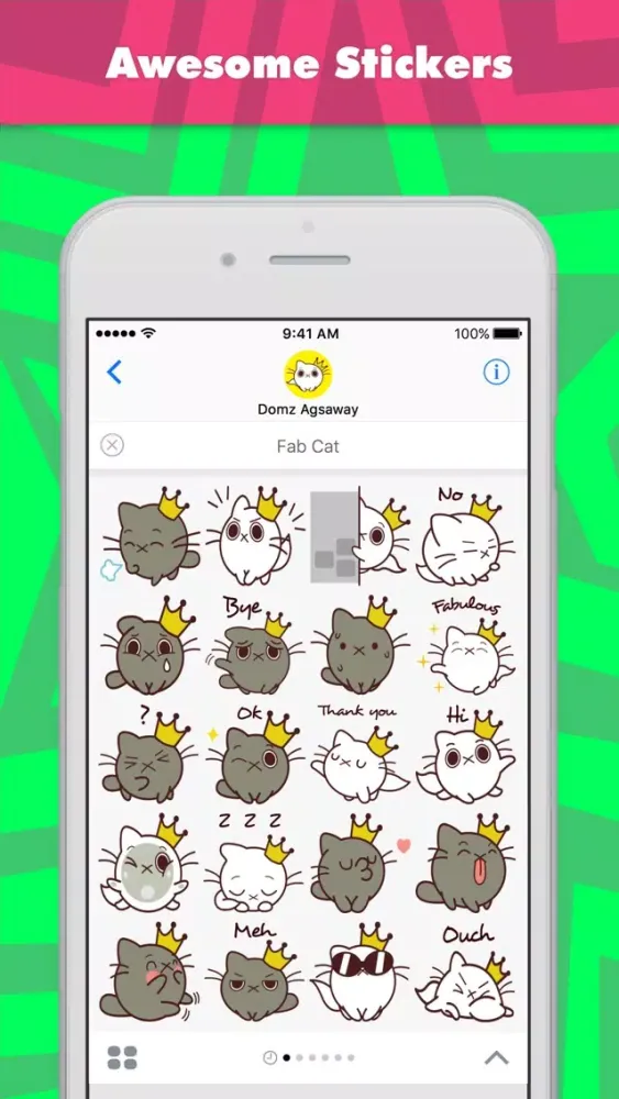 Fab Cat stickers by Domz Agsaway应用截图