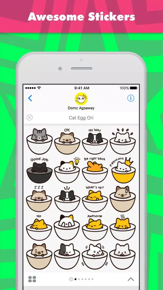 Cat Egg Ori stickers by Domz Agsaway स्क्रीनशॉट