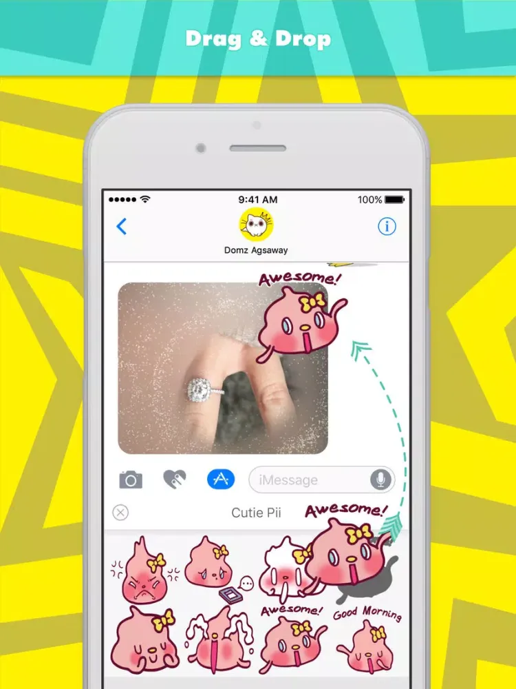 Capturas de tela do Cutie Pii stickers by Domz Agsaway iPad 