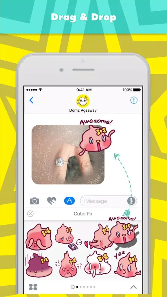 Capturas de tela do Cutie Pii stickers by Domz Agsaway
