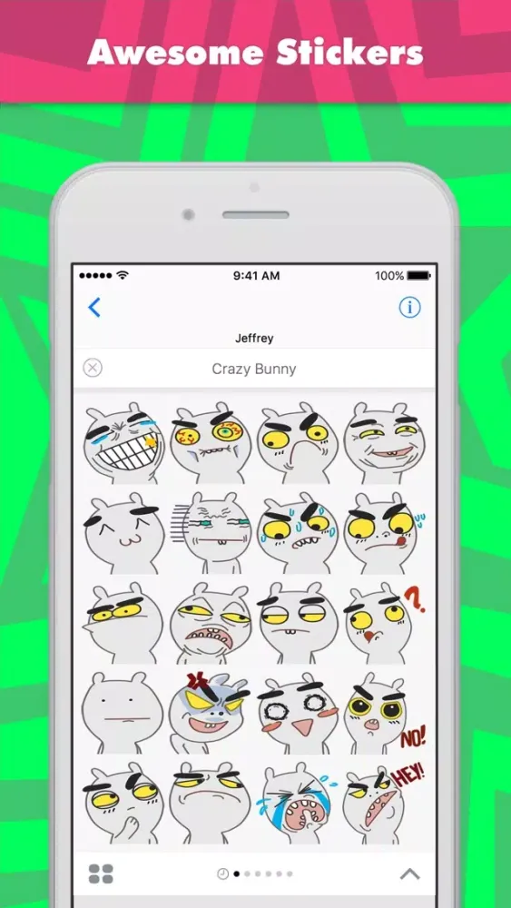 تصاویر Crazy Bunny stickers by Pinma