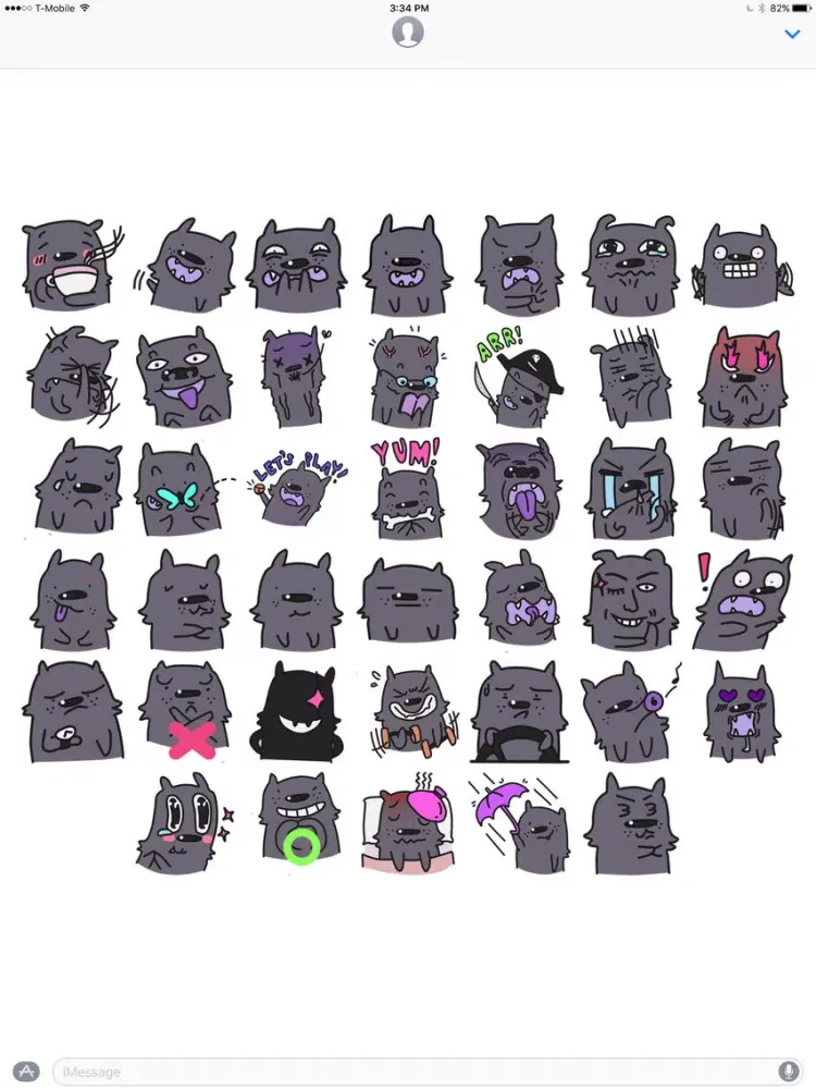 Shura The Little Bear-Dog stickers by Pinma iPad  Screenshots
