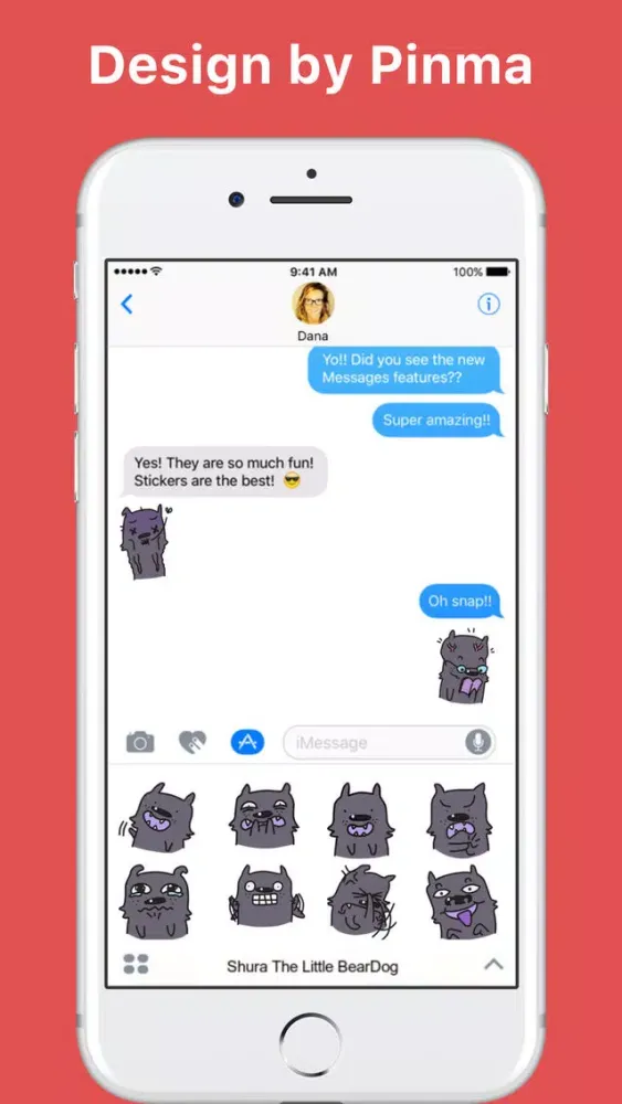 Shura The Little Bear-Dog stickers by Pinma Screenshots