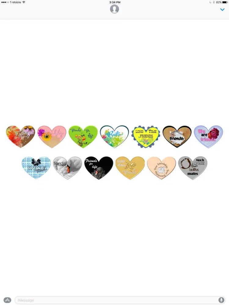 Скриншоты Friendship hearts stickers by Alade Expressions iPad 