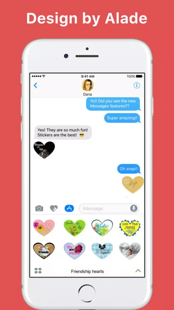 Скриншоты Friendship hearts stickers by Alade Expressions
