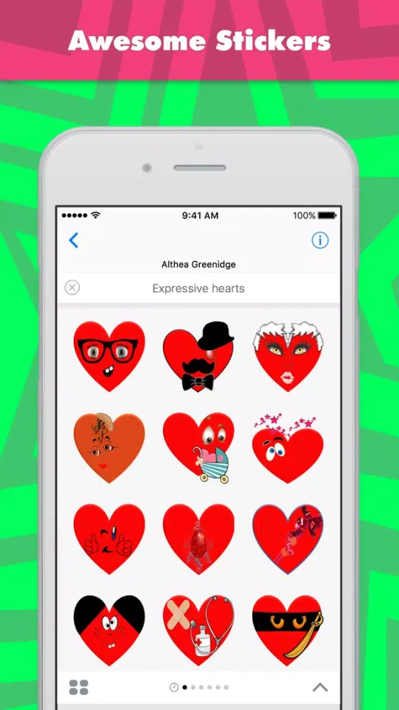 Capturas de pantalla de Expressive hearts stickers by Alade Expressions