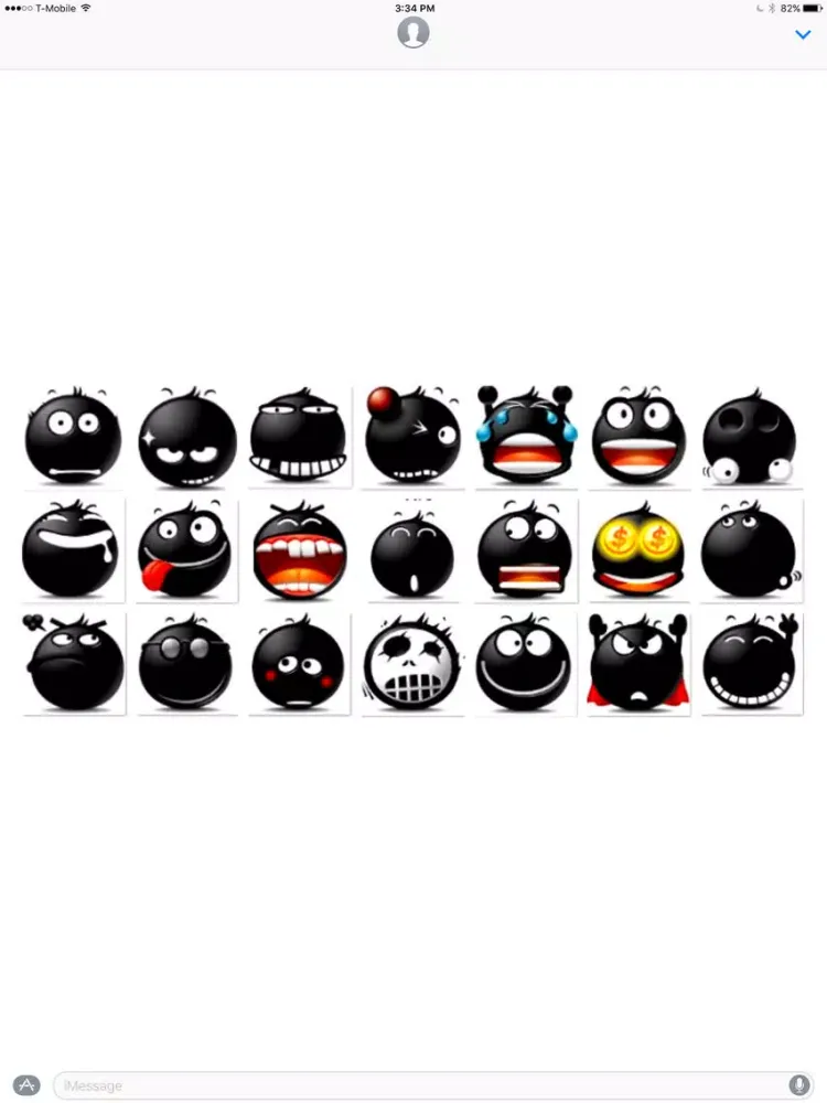Smiley stickers by NitroX for iMessage iPad  Screenshots