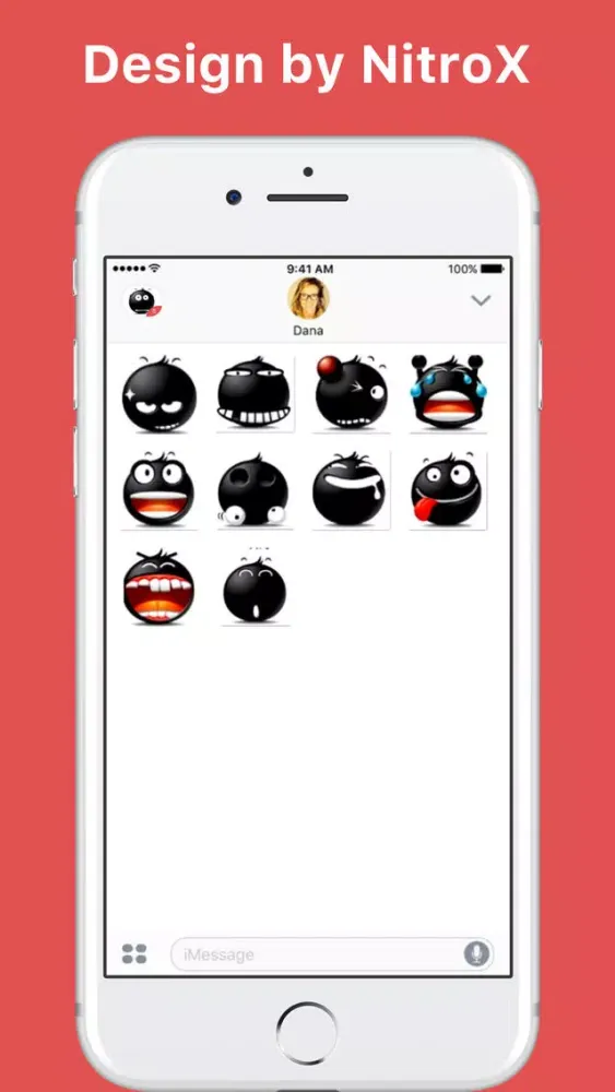 Smiley stickers by NitroX for iMessage Screenshots